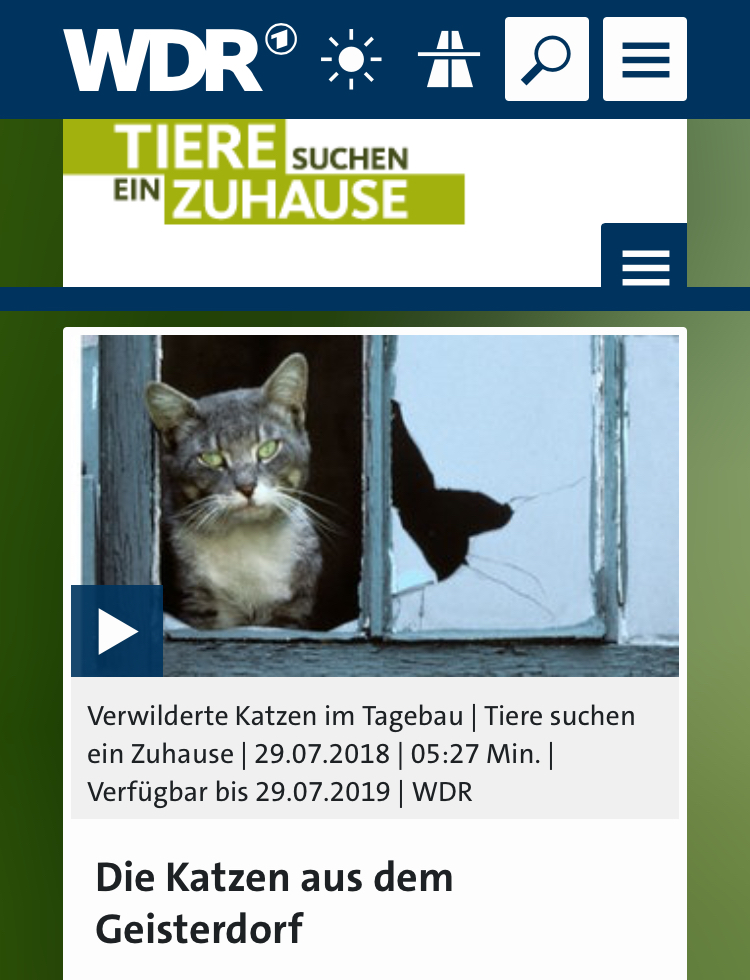 201807 WDR Tieresuchen